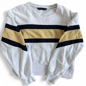 Abercrombie & Fitch White and Gold Women’s Cheer Sweatshirt